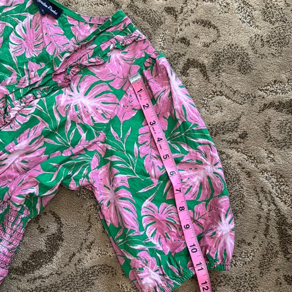 Floral Pink and Green Maxi Dress - Picture 3 of 5